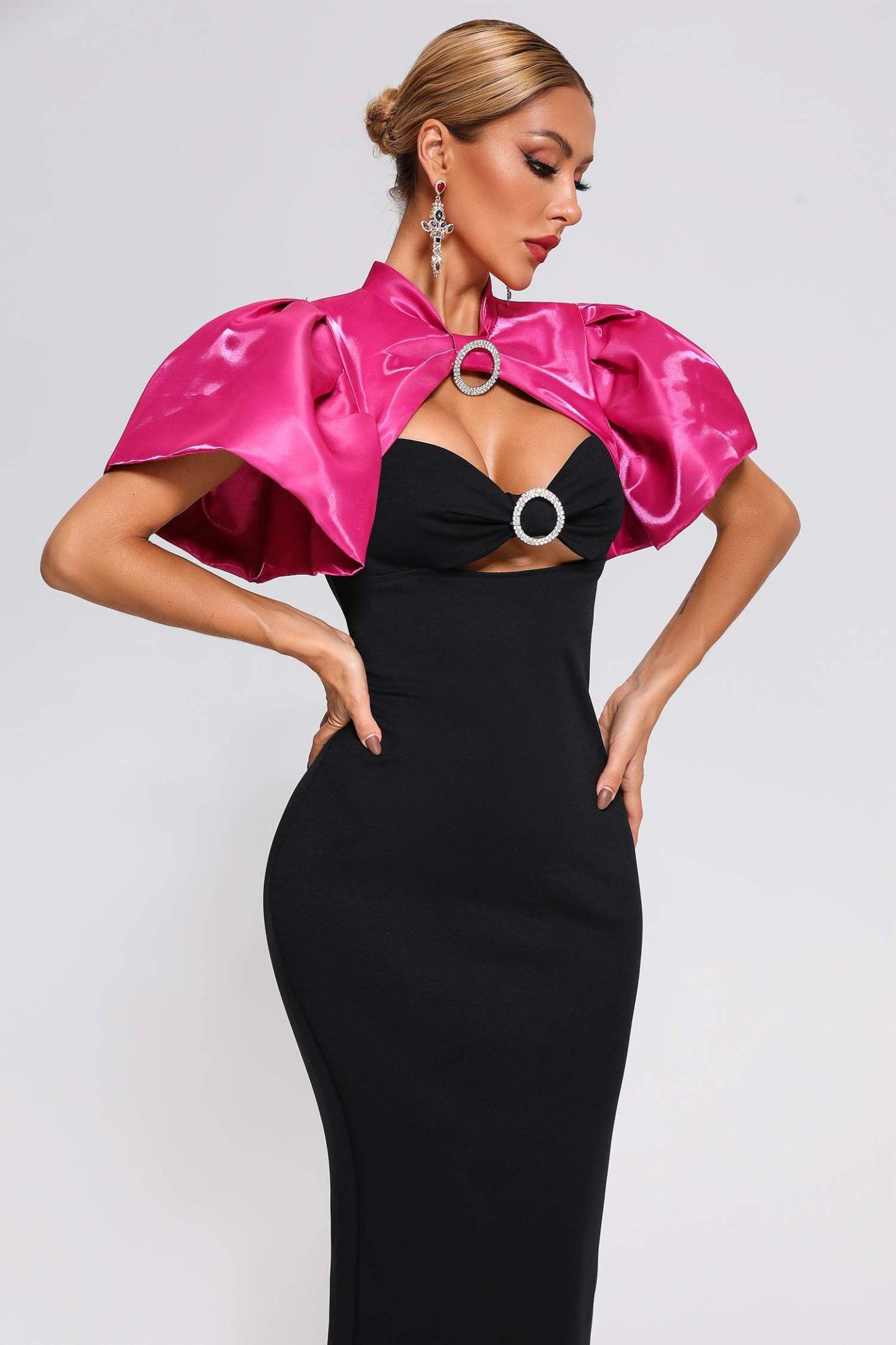 Olpa Puff Sleeve Maxi Dress