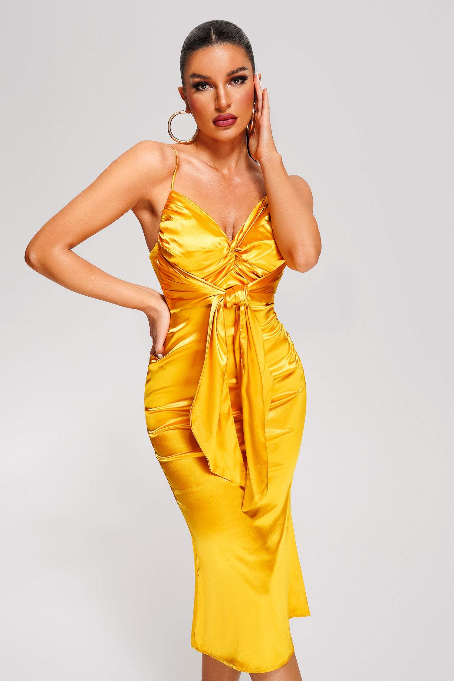 Zico Satin Midi Dress