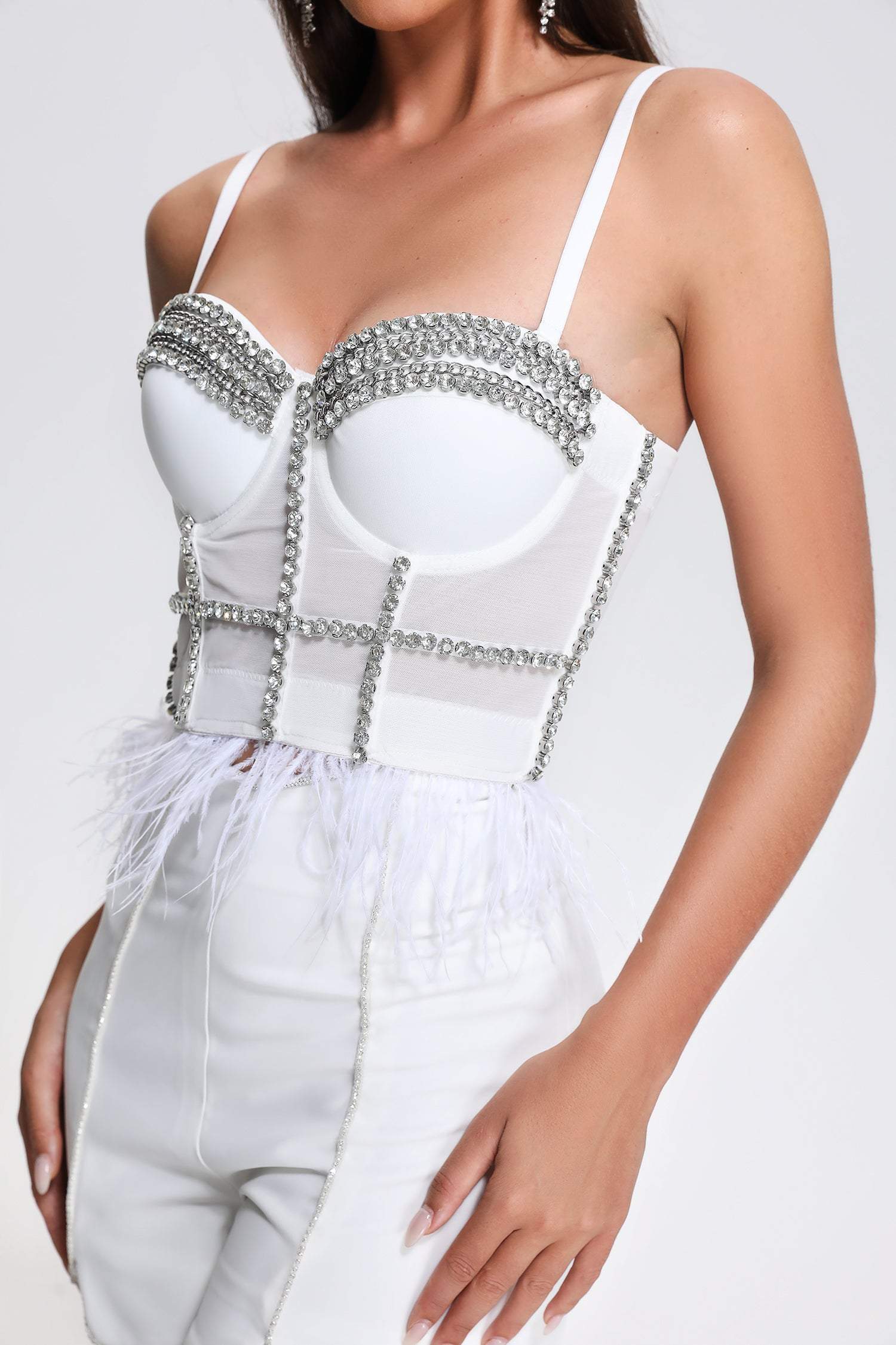 Samala Feather Diamonate Corset