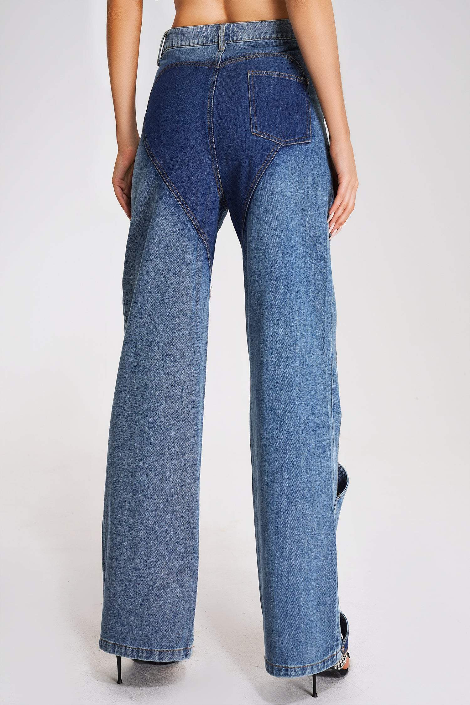 Miura Cutout Wide-Leg Jeans – Bellabarnett