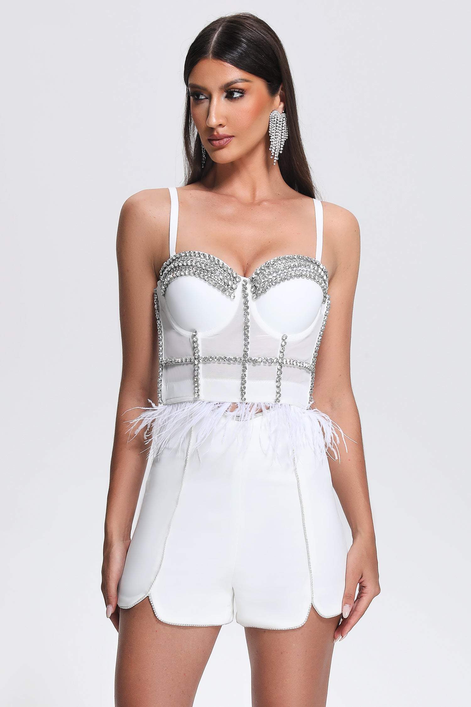 Samala Feather Diamonate Corset