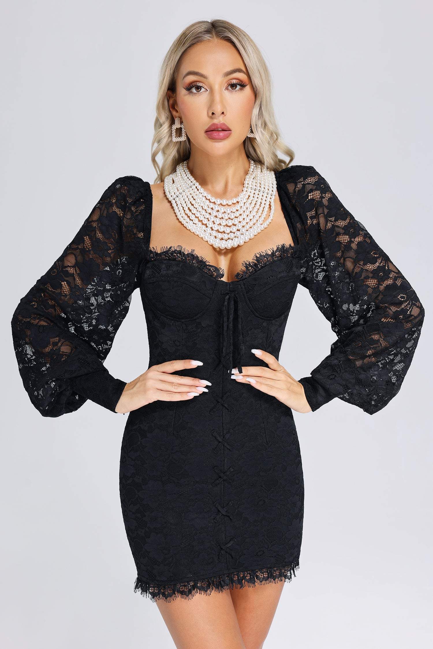 Silvia Lace Mini Dress
