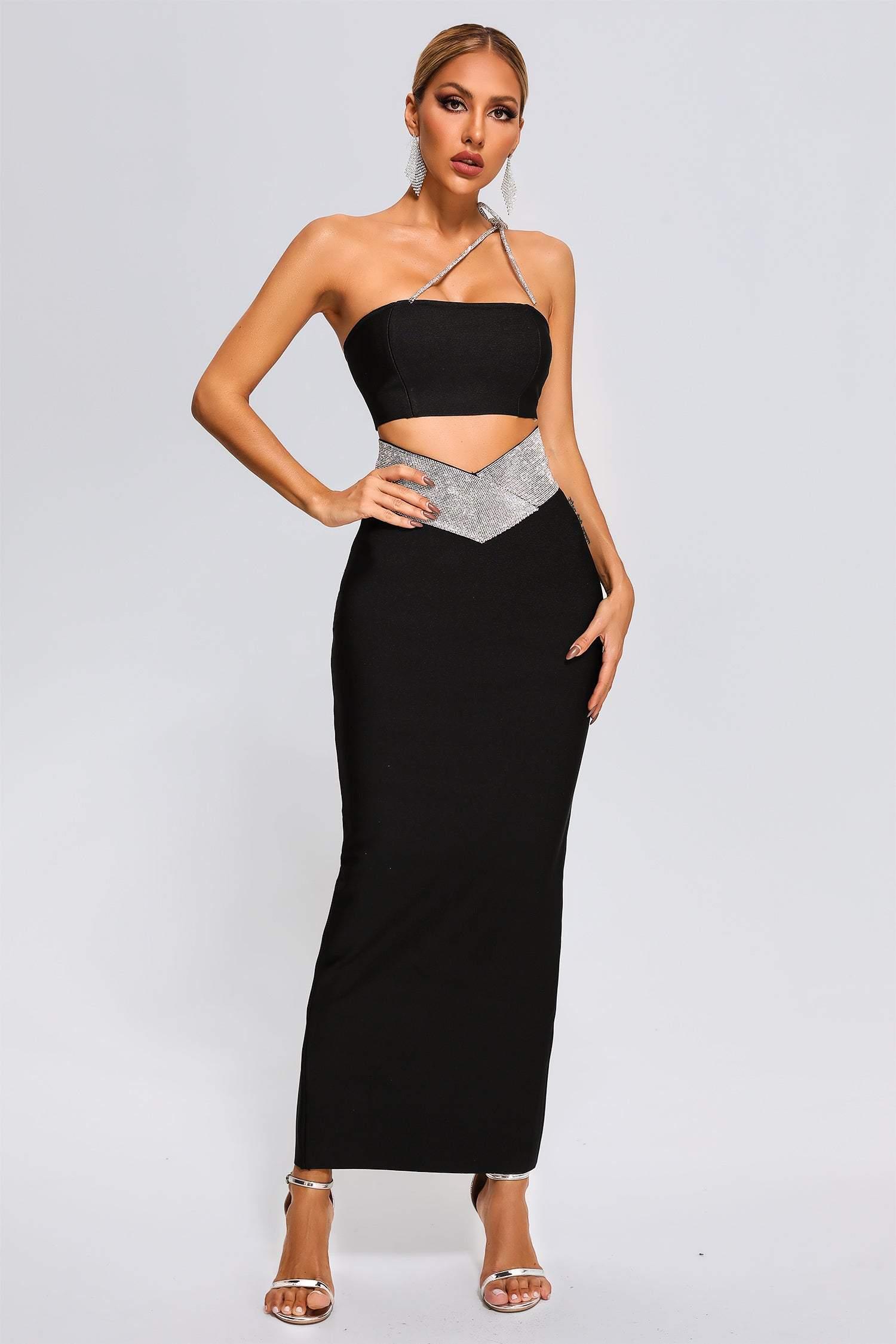 Genesis strapless sale diamante maxi dress