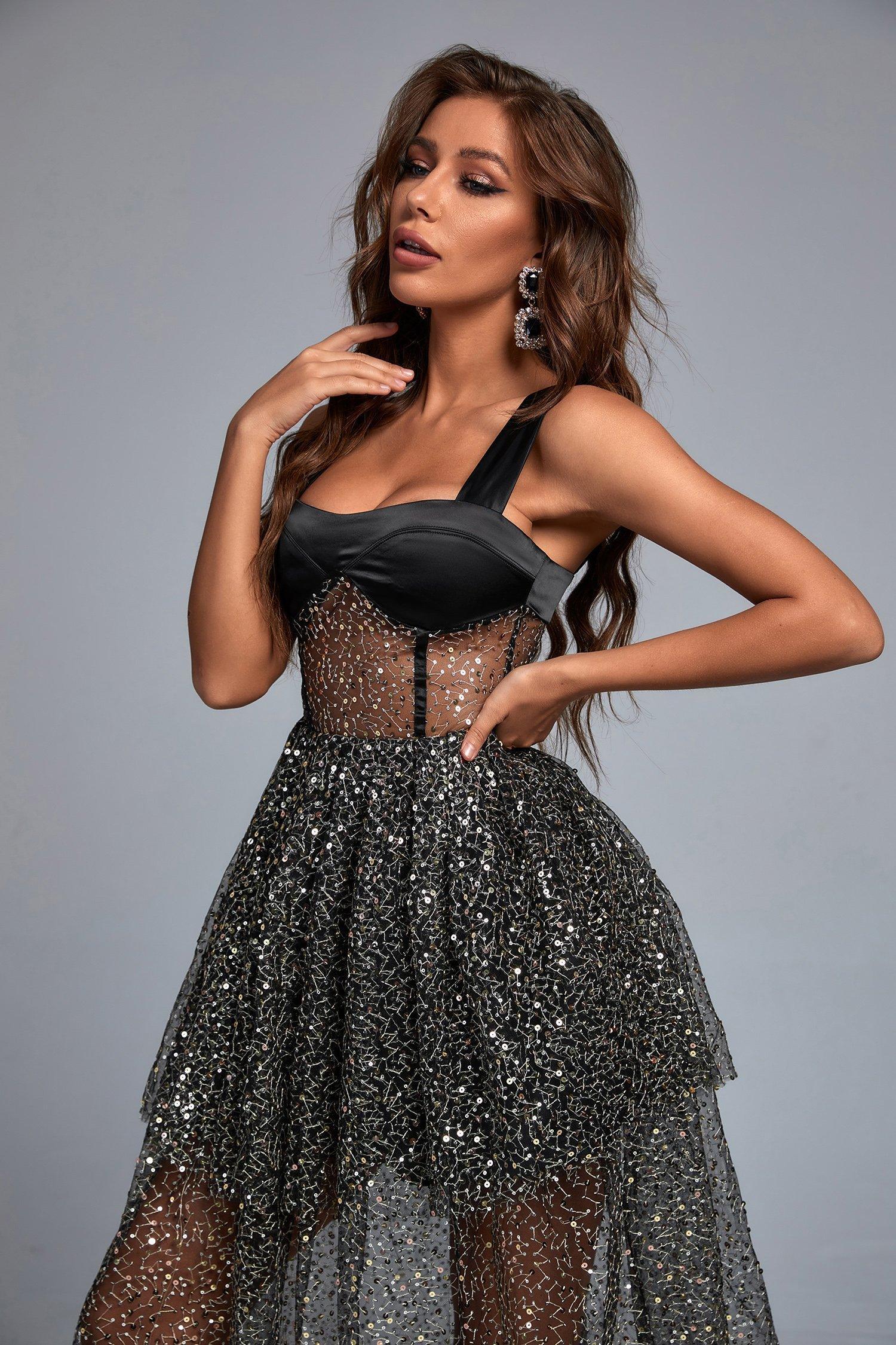 Tamo Mesh Midi Dress - Bellabarnett