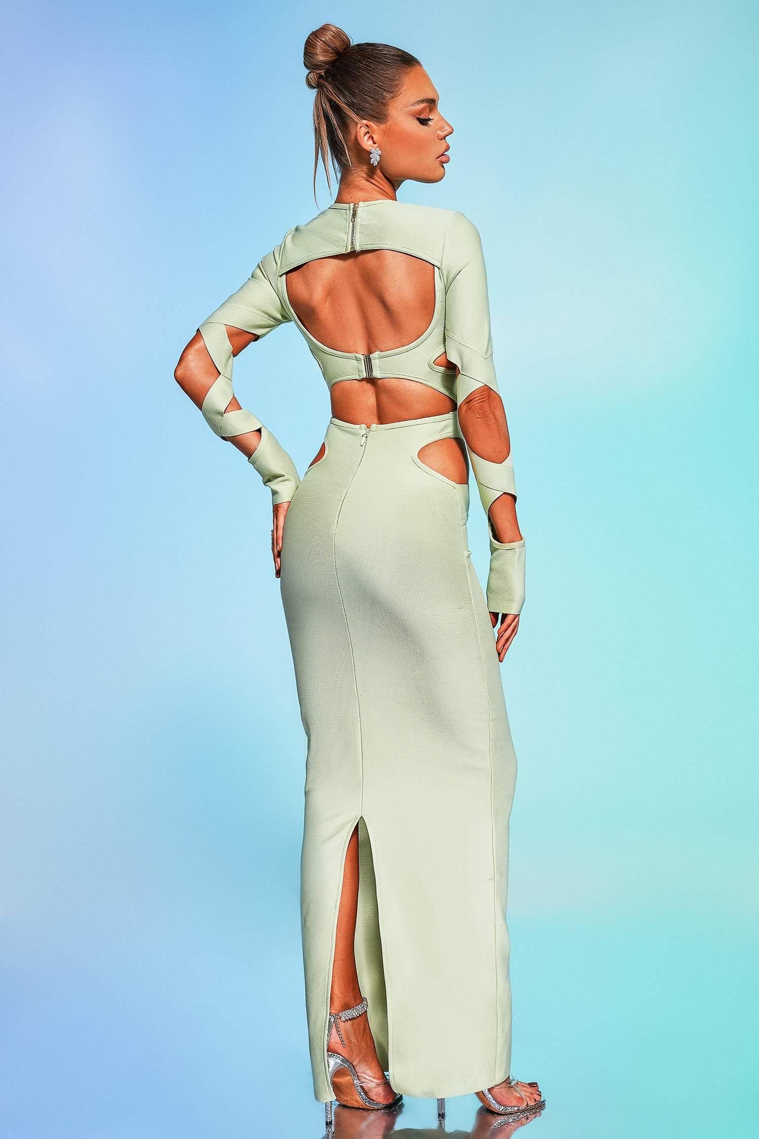 Messiah Cutout Maxi Bandage Dress - Bellabarnett