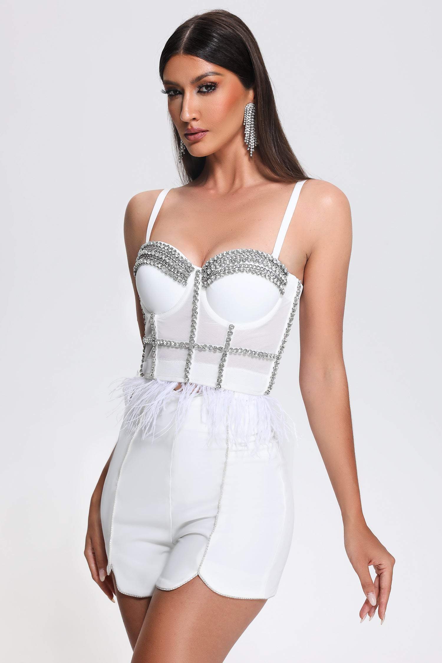 Samala Feather Diamonate Corset