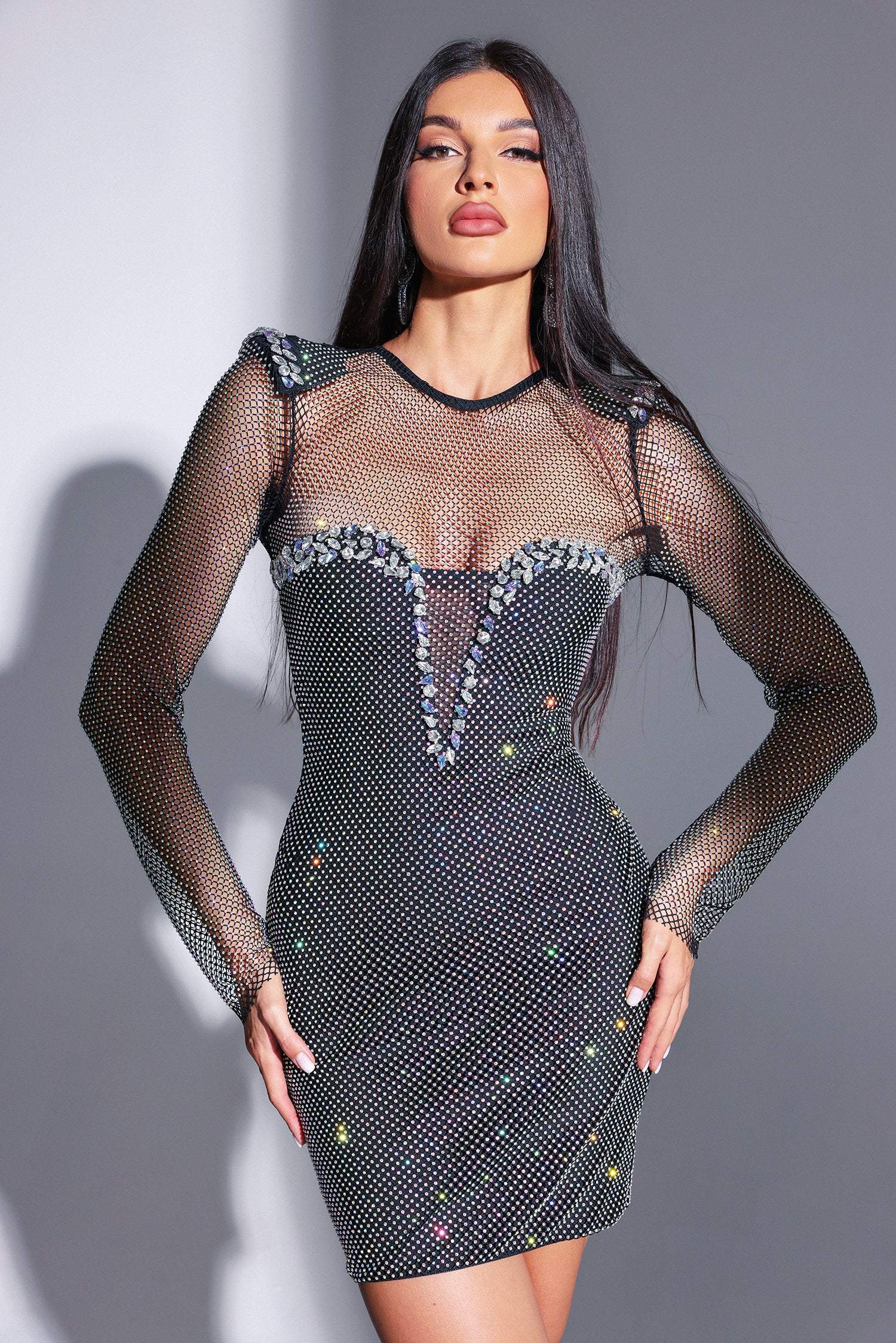 Eriel Diamante Mini Dress