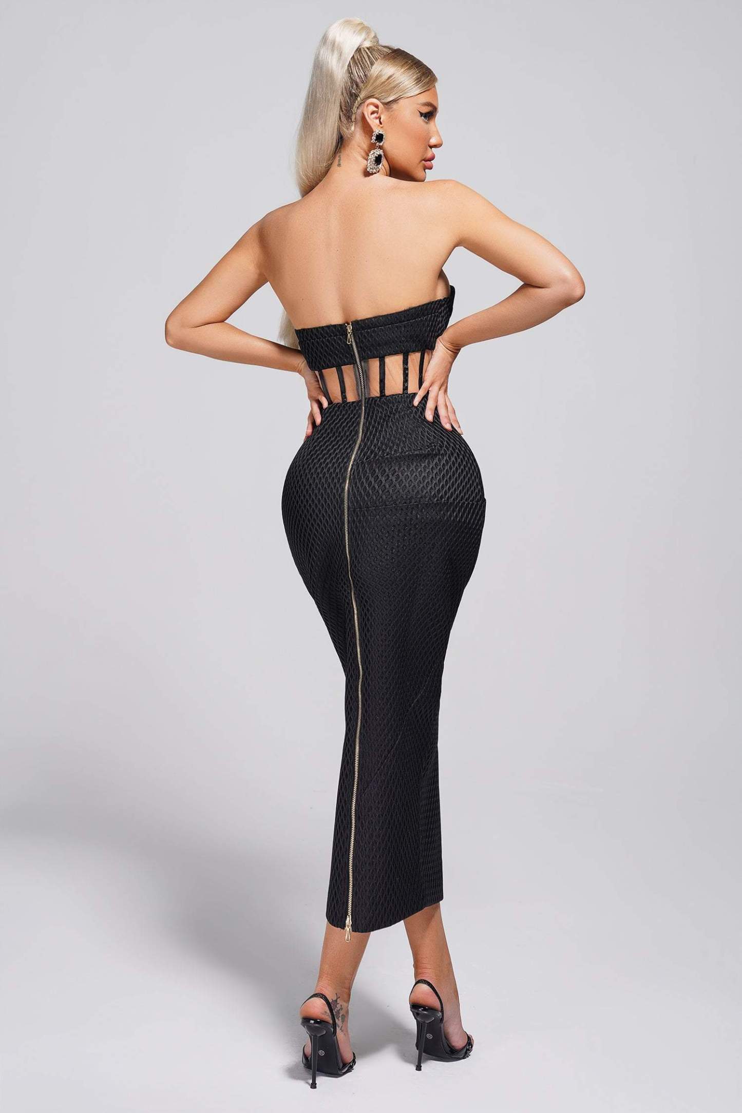 Cekera Corset Midi Dress