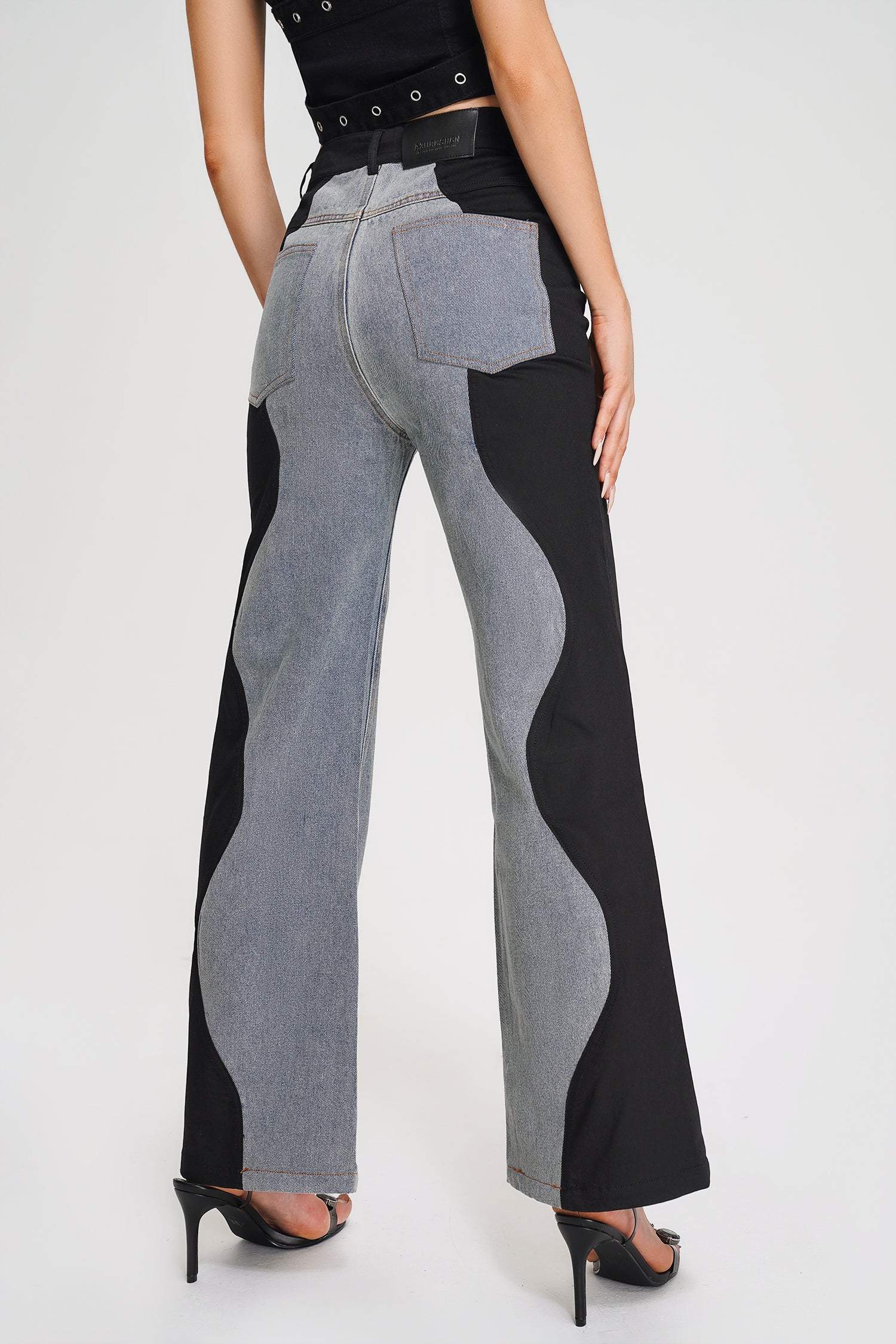 Maryline Wave Spliced Jeans