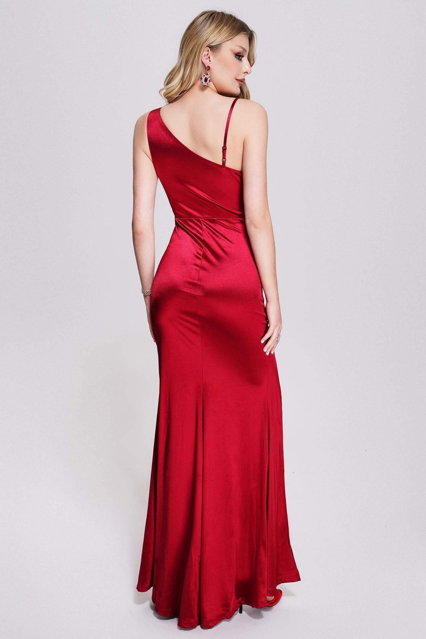 Zore Satin Cutout Maxi Dress - Bellabarnett