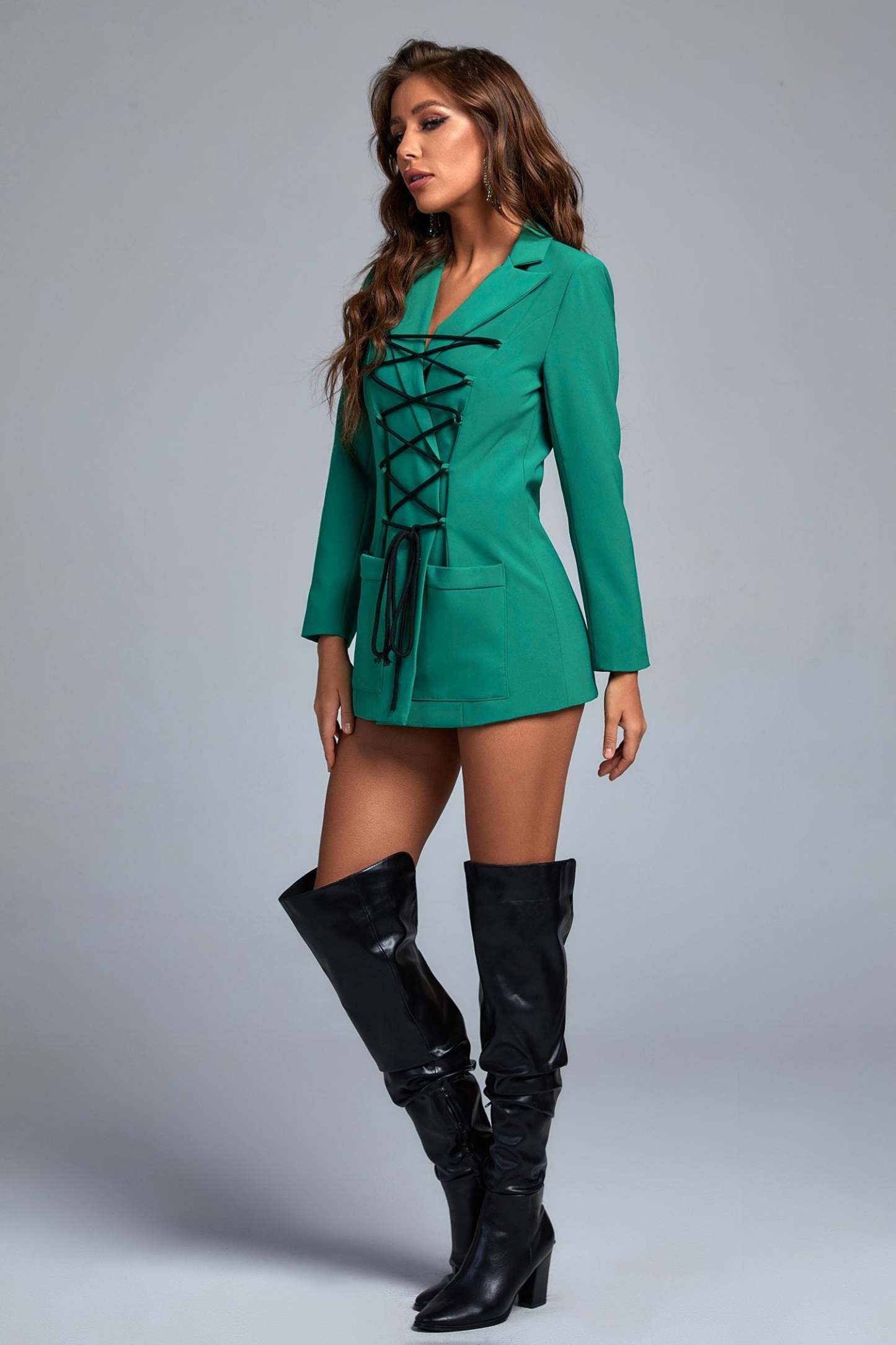 Merni Lace Up Blazer - Bellabarnett