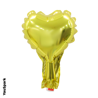 Heart aluminum foil balloon 5 inch 1 card per pack
