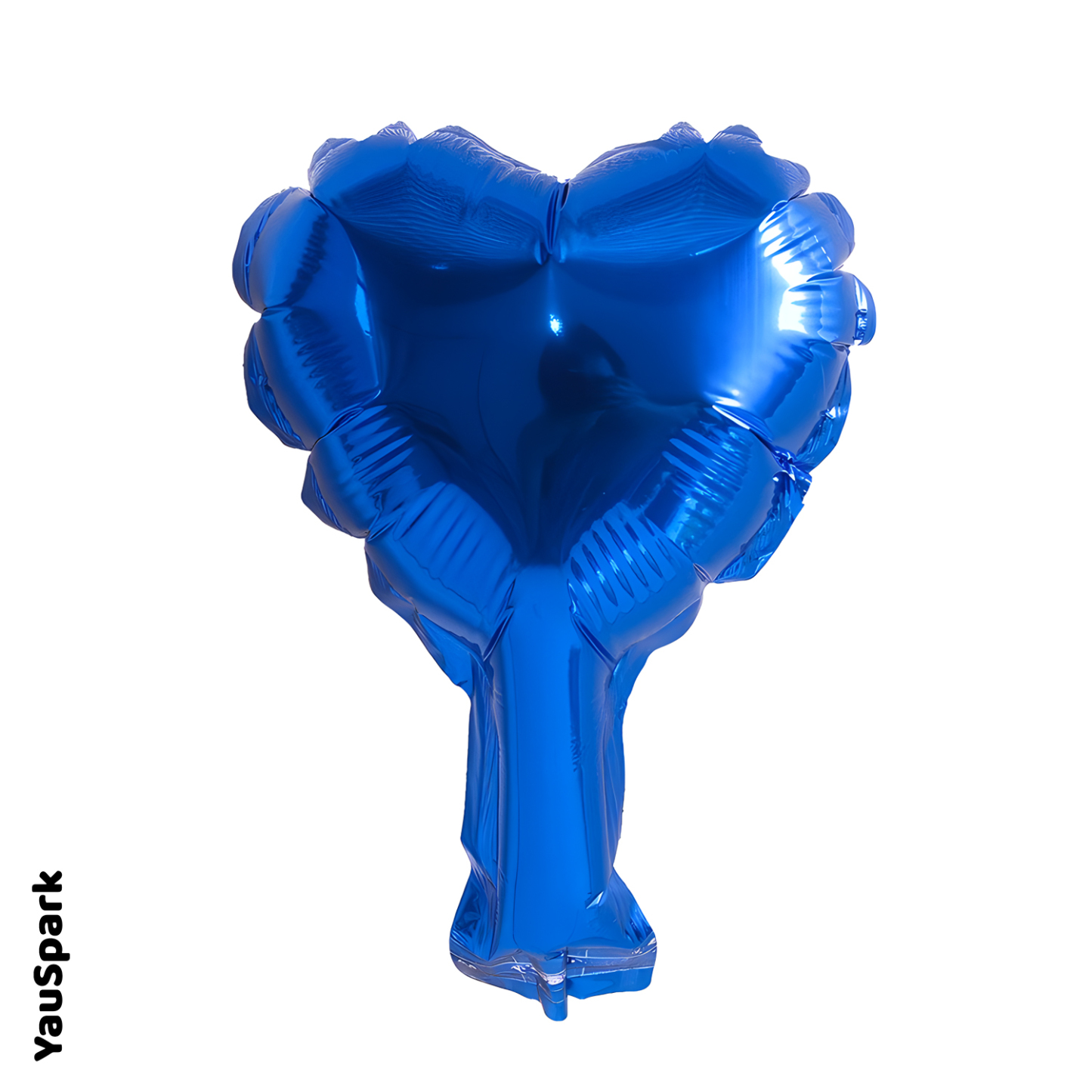 Heart aluminum foil balloon  5 inch 1 card per pack
