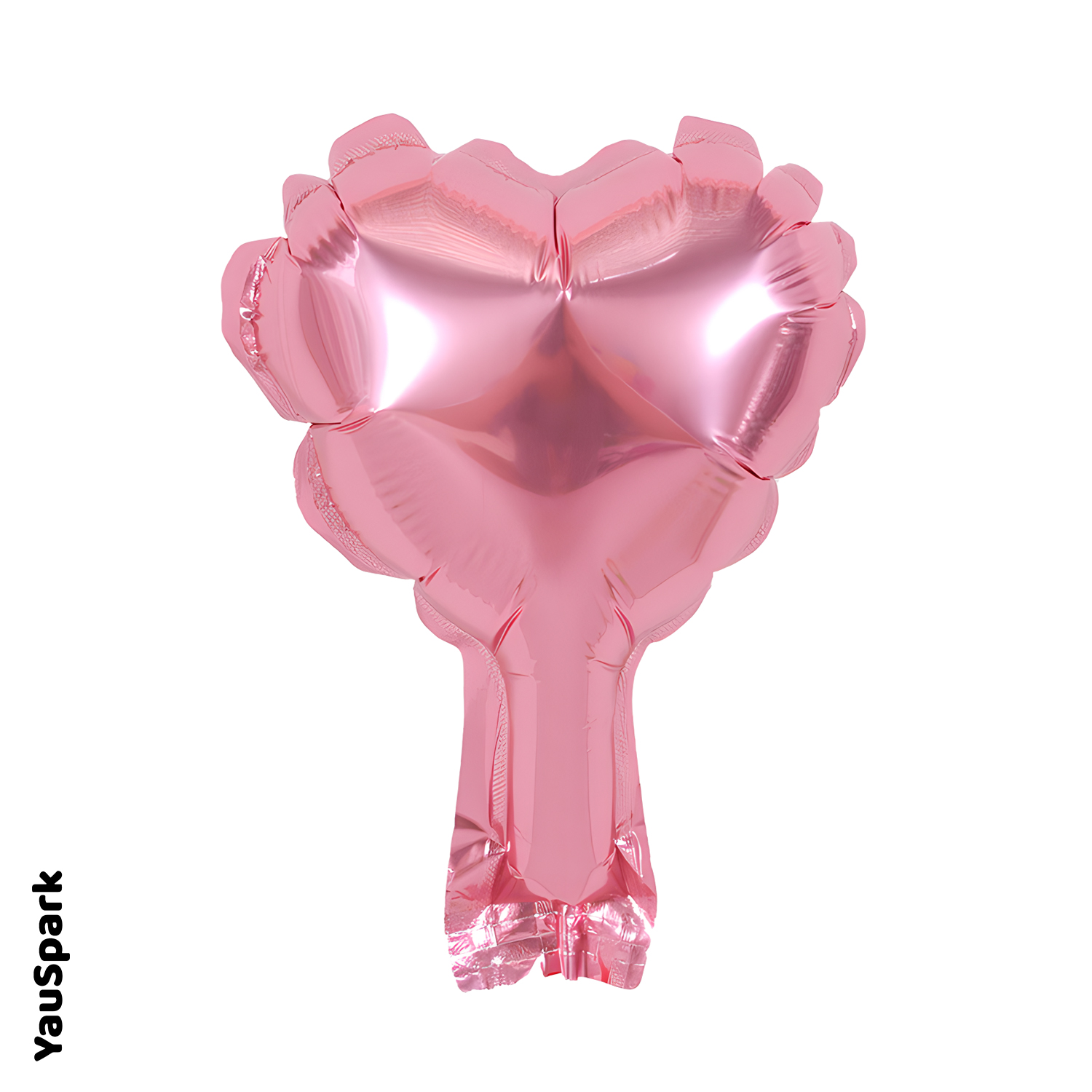 Heart aluminum foil balloon  5 inch 1 card per pack