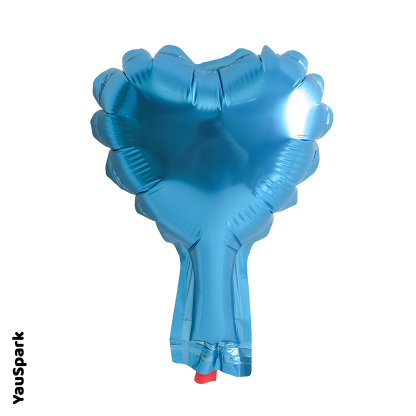 Heart aluminum foil balloon  5 inch 1 card per pack
