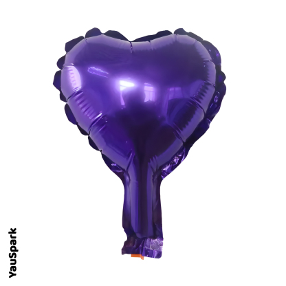 Heart aluminum foil balloon  5 inch 1 card per pack