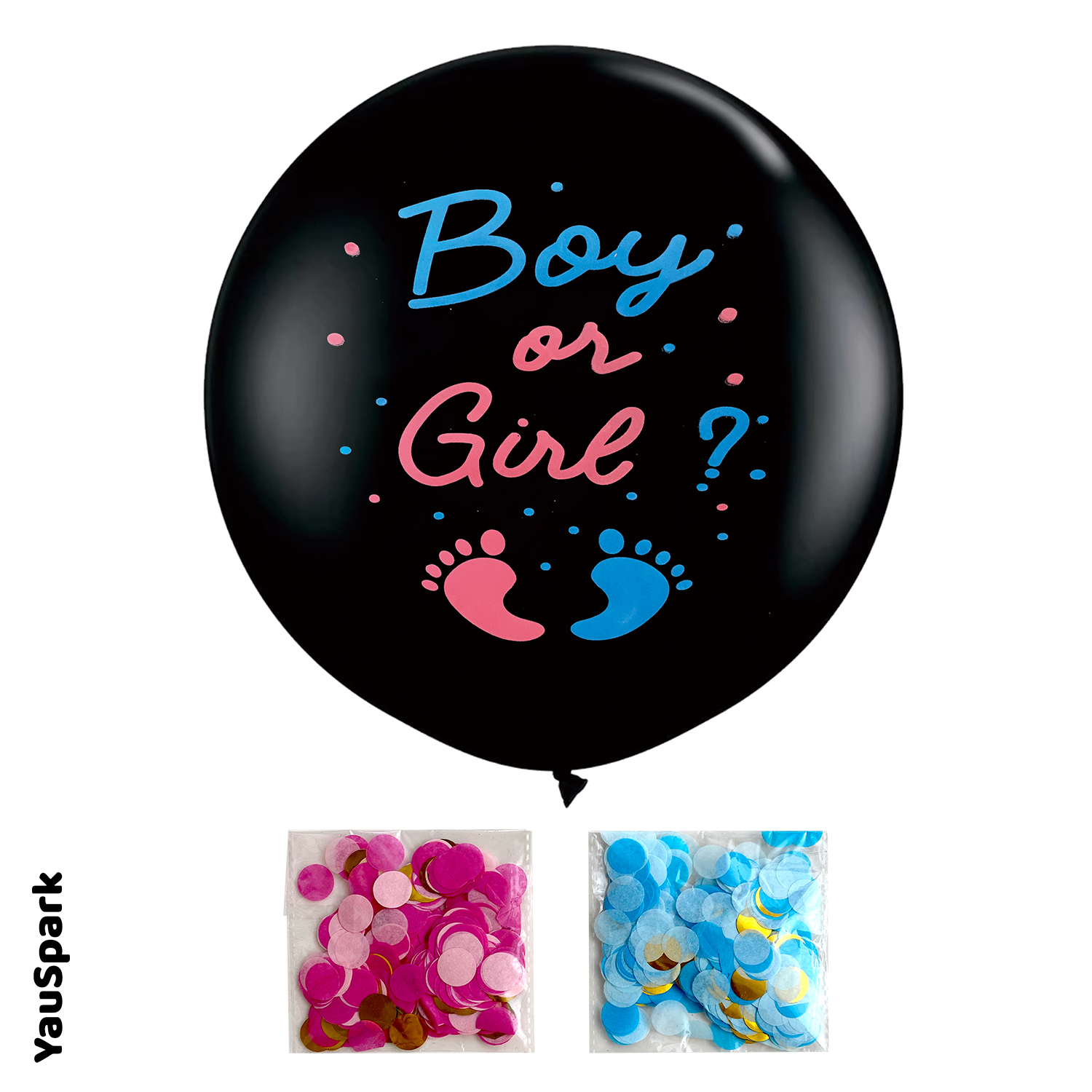 36'' gender reveal ball latex balloons 1pc per pack