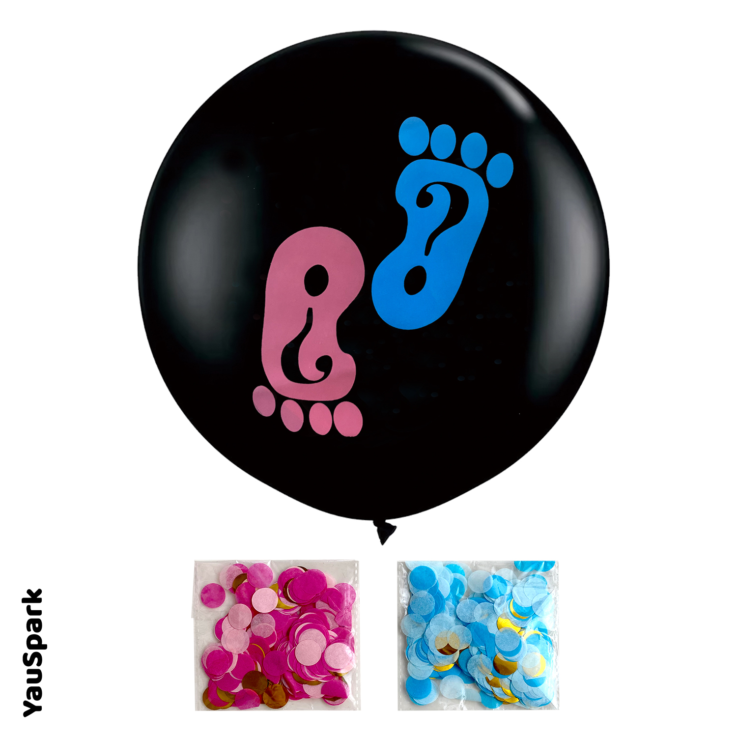 36'' gender reveal ball latex balloons 1pc per pack
