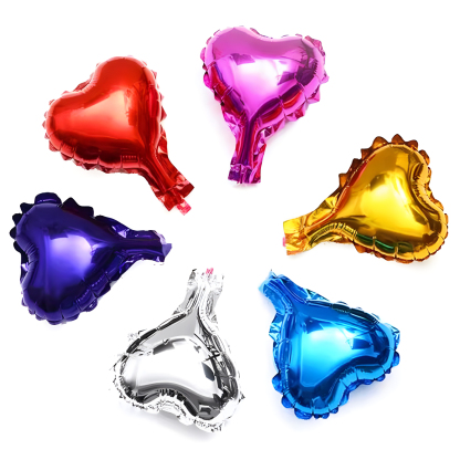 Heart aluminum foil balloon  5 inch 1 card per pack
