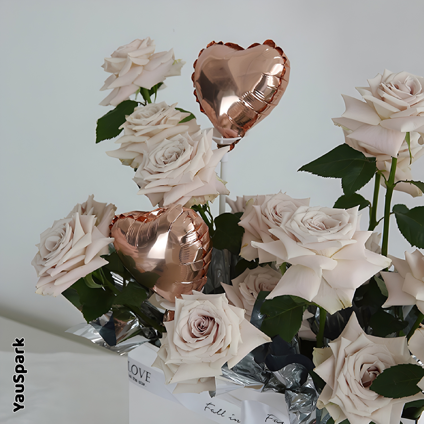 Heart aluminum foil balloon  5 inch 1 card per pack