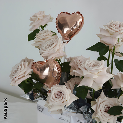 Heart aluminum foil balloon  5 inch 1 card per pack