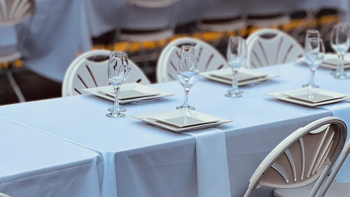 Ivory vs White Table Linens for Weddings and Events