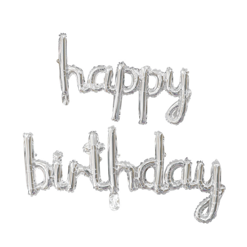Happy Birthday Balloon Banner Reusable Foil Letter Balloon Party