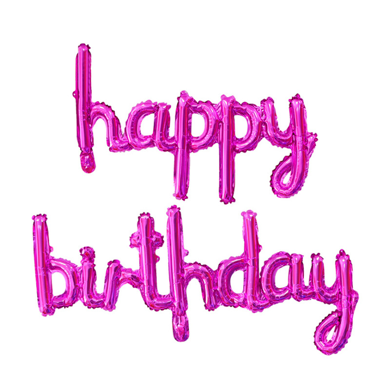 Happy Birthday Balloon Banner Reusable Foil Letter Balloon Party