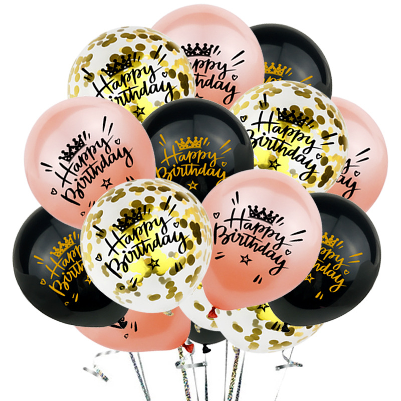Happy Birthday Latex Balloons Confetti Balloons Birthday Party Decorations