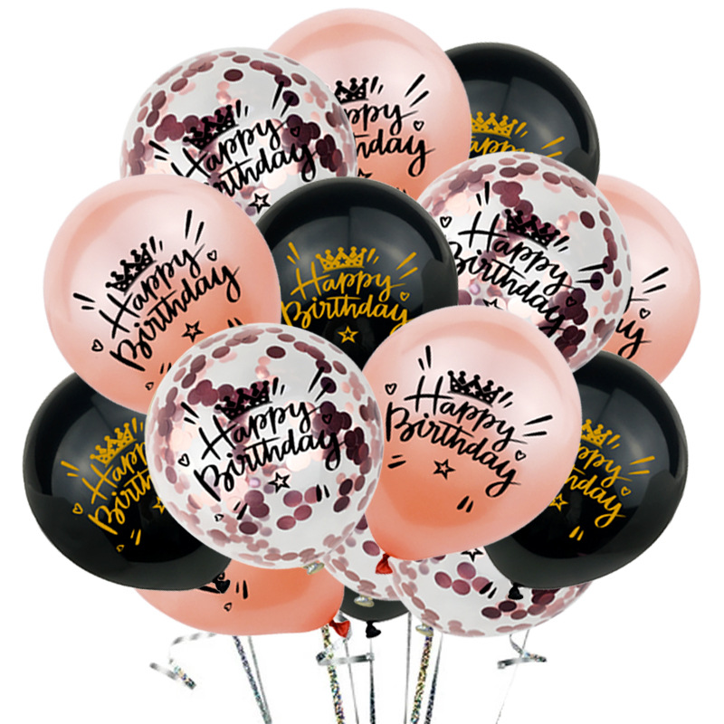 Happy Birthday Latex Balloons Confetti Balloons Birthday Party Decorations