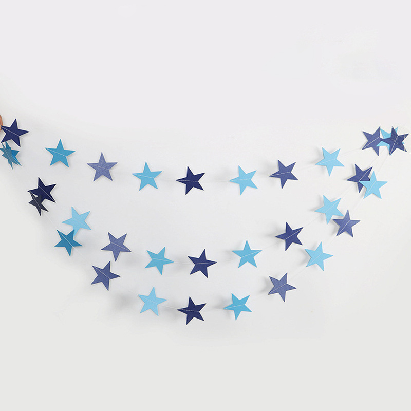 Glitter Star Banner Garland Decoration Twinkle Star Party Background，1