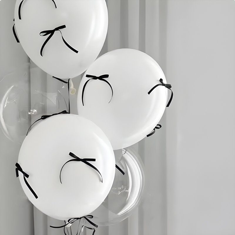 24in, 5ct, Bowknot double layer BOBO balloon