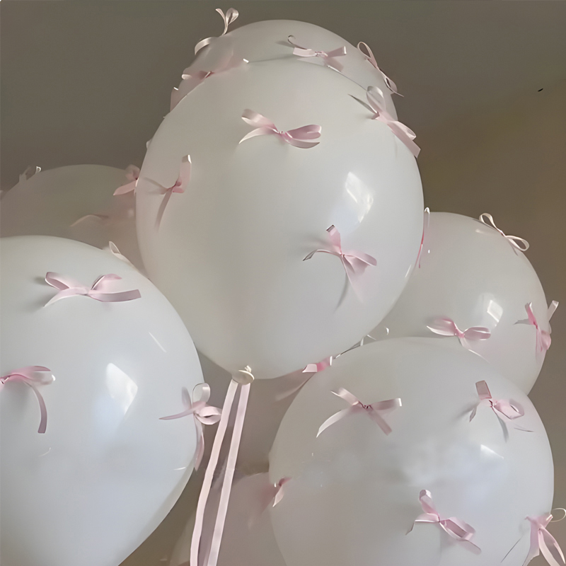 24in, 5ct, Bowknot double layer BOBO balloon