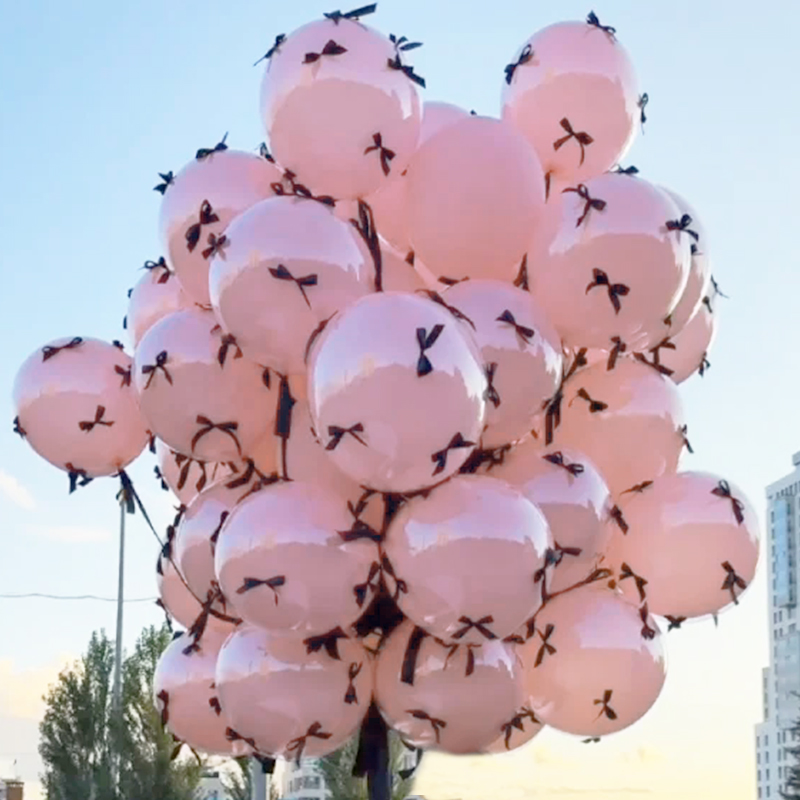 24in, 5ct, Bowknot double layer BOBO balloon