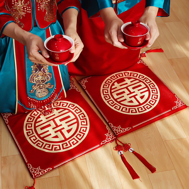 Chinese Wedding Pillow Kneeling Pad, 2ct