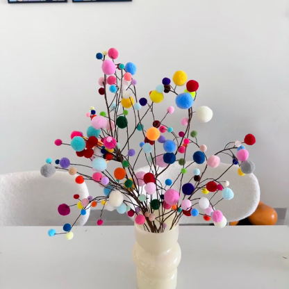 Craft Pompom Multi-Size Colored Felt Ball DIY Art Creative Pompom Party Decorations，200pcs