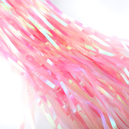 Neon Tassel Background Curtain Metal Wire Ribbon Party Decorations Colorful Rain Silk Curtain 1pc Bag-YauSpark