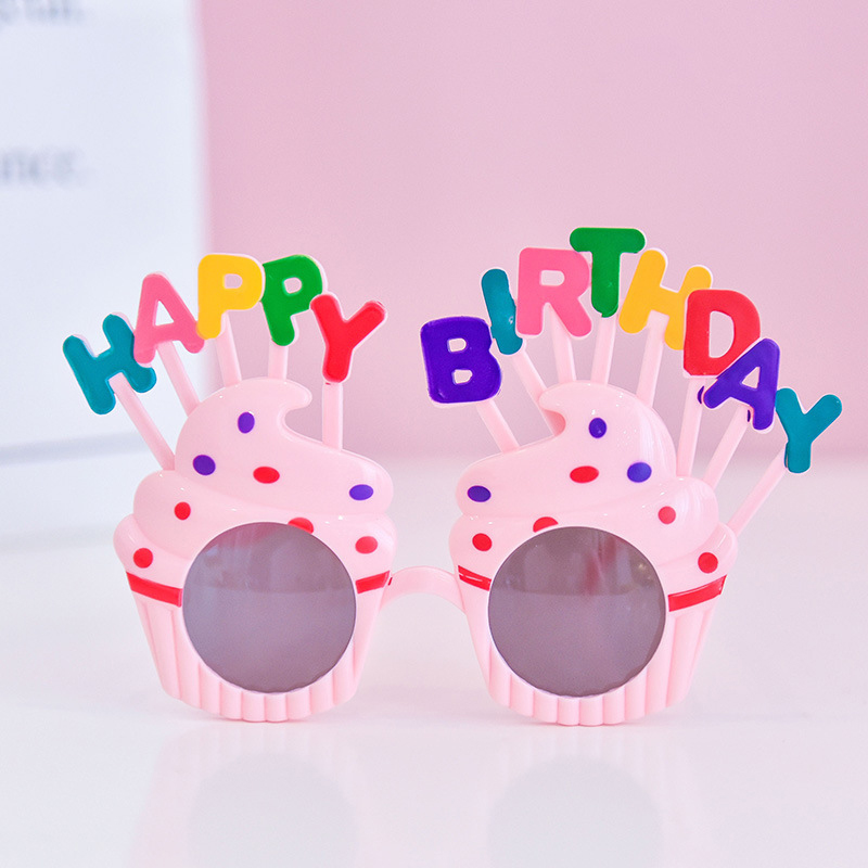 Novelty Birthday Sunglasses Sweet Cream Cake Sunglasses Fun Sunglasses