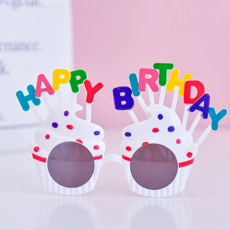 Novelty Birthday Sunglasses Sweet Cream Cake Sunglasses Fun Sunglasses