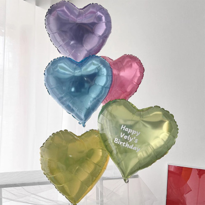 Crystal Heart Balloon Jelly Color Heart Foil Balloon Holiday Party Decoration，18in，50ct