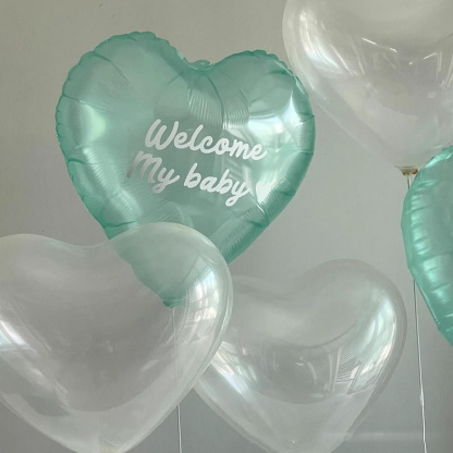 Crystal Heart Balloon Jelly Color Heart Foil Balloon Holiday Party Decoration，18in，50ct