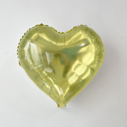 Crystal Heart Balloon Jelly Color Heart Foil Balloon Holiday Party Decoration，18in，50ct