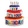 Large Happy Birthday Balloon Birthday Cake Foil Balloon Birthday
