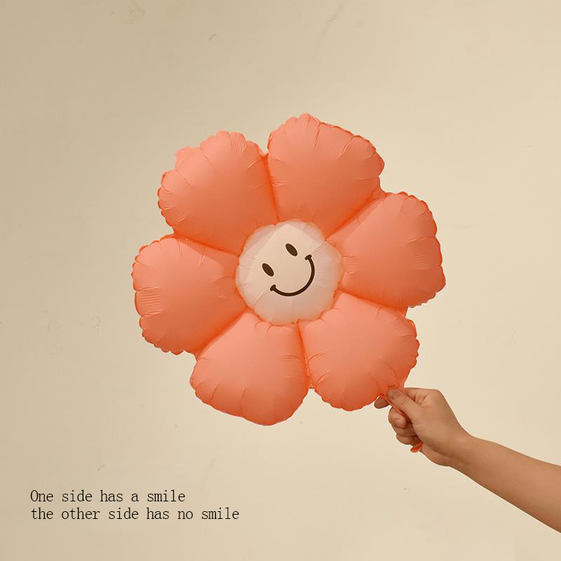 Daisy Balloons With Smiley Faces Colorful Foil Flower Balloons