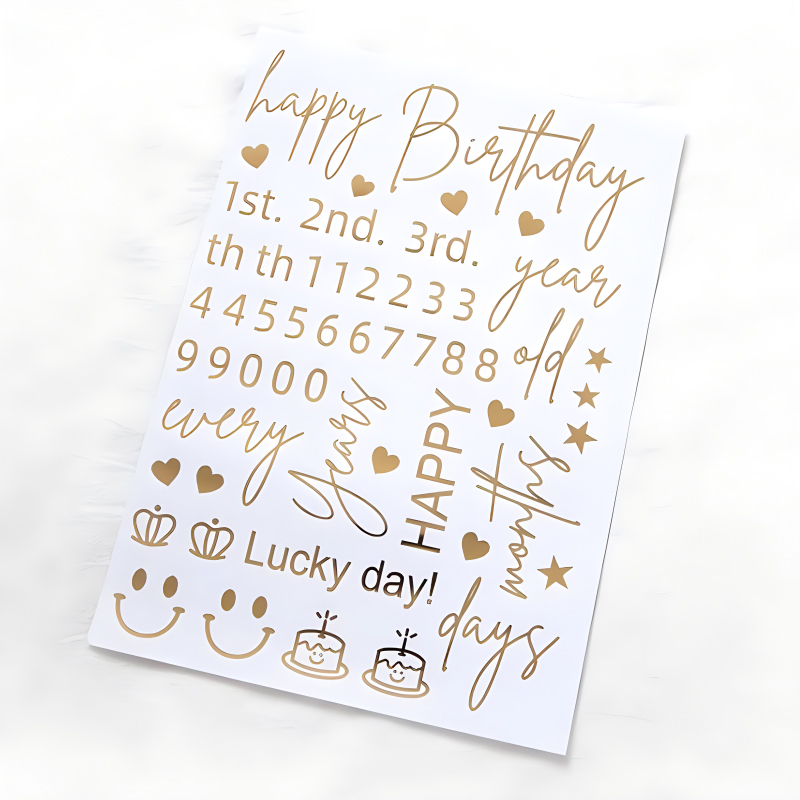 Happy Birthday Balloon Stickers Alphabet Numbers Balloon Stickers
