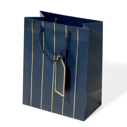 Velvet Navy Blue Vintage Jewelry Box, 1ct