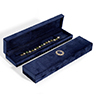 Velvet Navy Blue Vintage Jewelry Box, 1ct