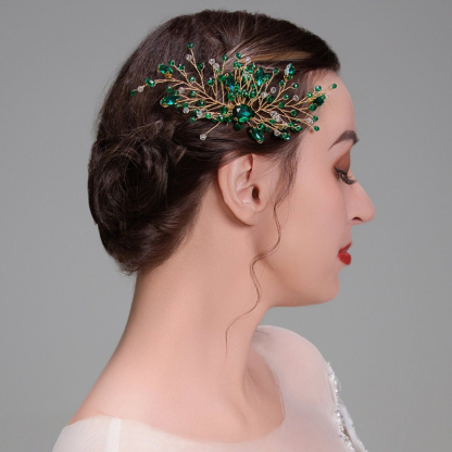 Vintage Rhinestone Hair Comb, 1ct