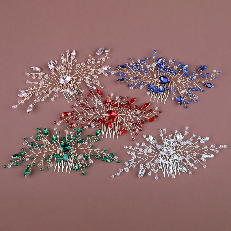 Vintage Rhinestone Hair Comb, 1ct
