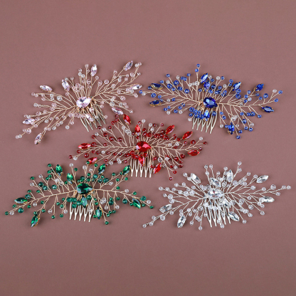 Vintage Rhinestone Hair Comb, 1ct